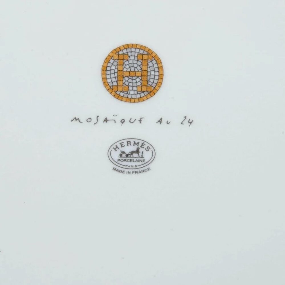 Hermes Mosaique au 24 gold sushi plate tray, small model - Picture 10 of 11